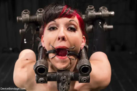 Nerine Mechanique: Busty Curvy MILF Restrained and Spread Wide – photo 6 of 17