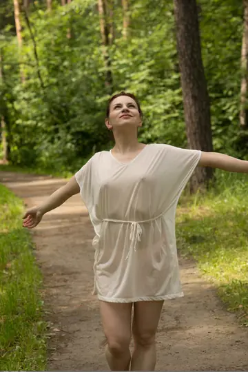 Lisa Musa – Skinny Russian Brunette Poses Nude in the Forest