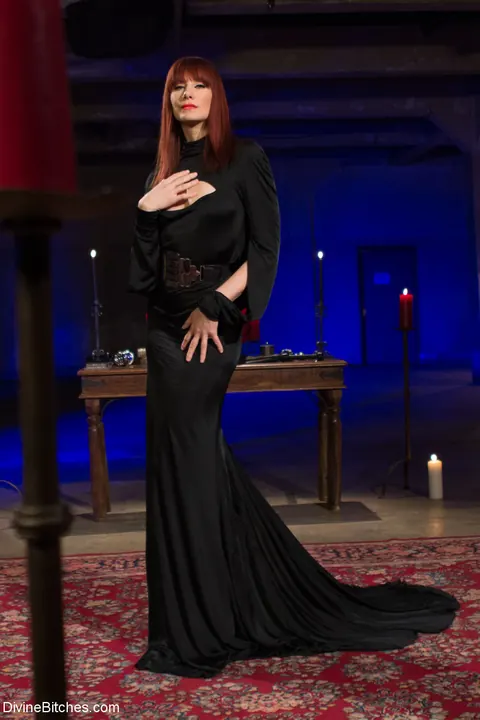 Maitresse Madeline Marlowe: Redhead Mistress in a Skirt Dominates Her Bound Sub with BDSM Play – photo 3 of 20