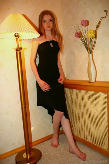 Skinny Woman Strips and Poses Nude