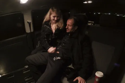 Beatrix Glower: European Blonde Undresses and Rides the Driver in a Van – photo 7 of 17