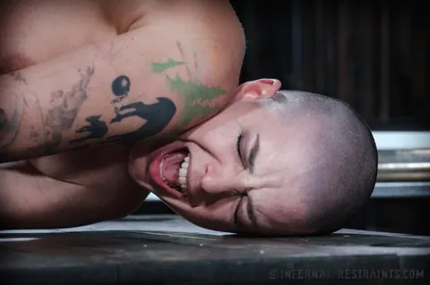 Abigail Dupree: Short-Haired Brunette in Bondage Spreads Her Legs – photo 10 of 10