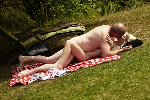 Candy Lover: Tattooed Blonde Gives a Blowjob in 69 Outdoors – photo 14 of 16