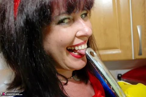 Juiceyjaney: Curvy Brunette MILF Exposes Her Big Ass and Pussy in Cosplay – photo 14 of 20