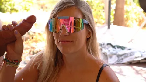 Blonde MILF in Glasses Takes Anal and a Facial Outdoors – photo 7 of 10