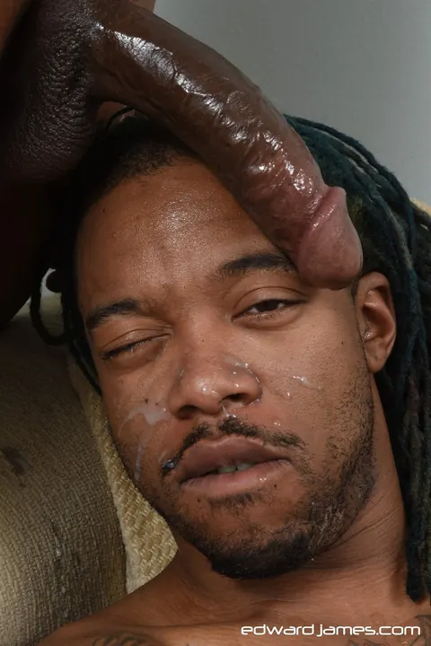 Thick Hairy Man Strips on the Sofa and Fucks a Partner Until Facial – photo 19 of 20