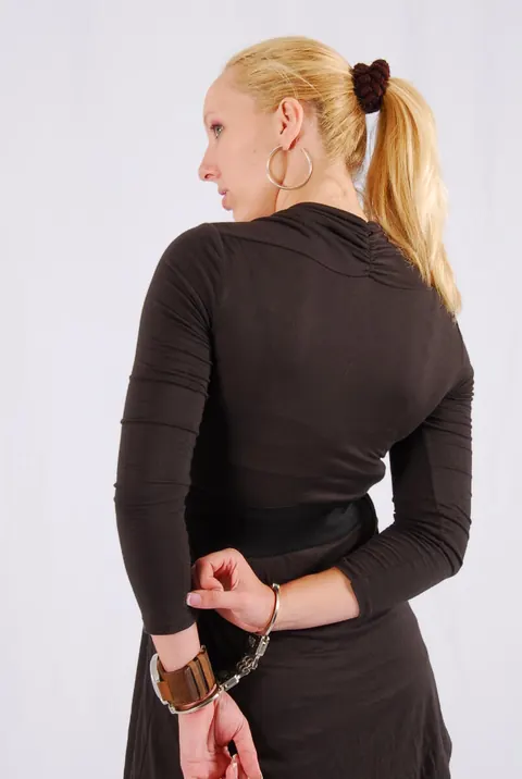 Blonde Amateur in a Skirt Gets Handcuffed – photo 2 of 16