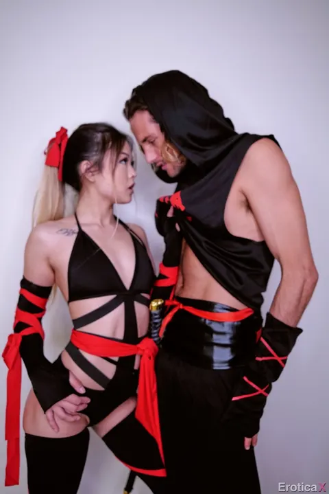 Lulu Chu: Petite Asian Brunette Sucks Cock and Takes Anal in Costume – photo 11 of 21