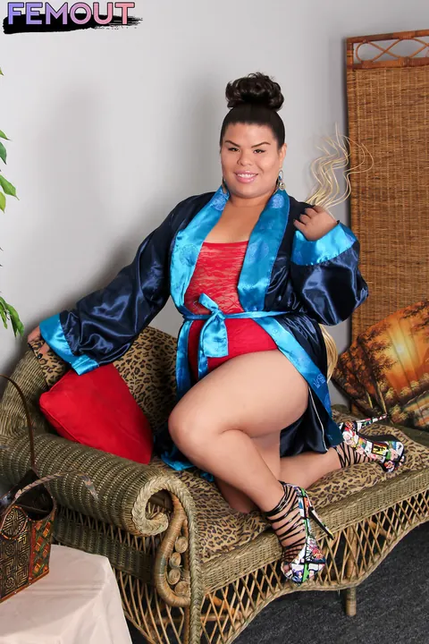 Curvy Trans Woman Poses Nude in Heels Showing Her Big Tits – photo 3 of 16