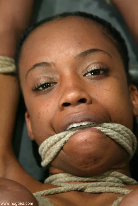 Yellow Kitty: Ebony Brunette Tied to Floor Gets Toyed and Masturbates – photo 15 of 21