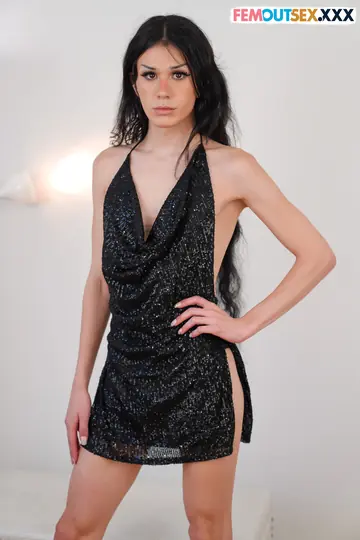 Slim Trans Woman Undresses, Kisses Partner and Rides Cowgirl in the Bedroom
