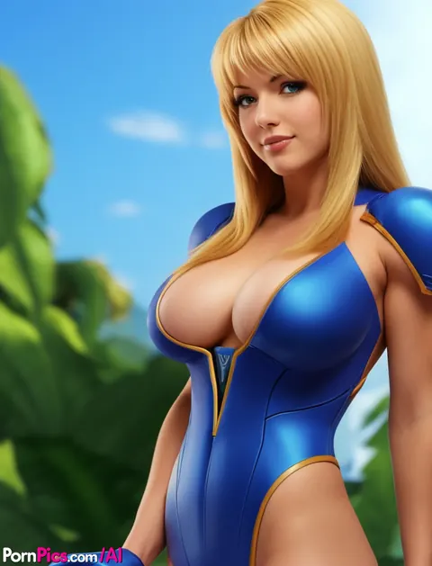Curvy Blonde Poses Nude Outdoors in AI-Generated Images – photo 10 of 10