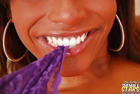 Ebony Trans Woman Reveals Her Cock from Panties – photo 11 of 16
