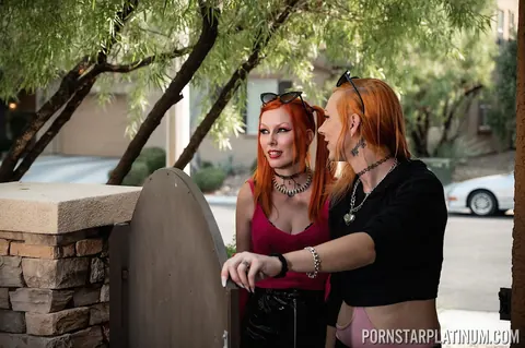 Redhead Takes Anal from Three Trans Women Outdoors – photo 1 of 21