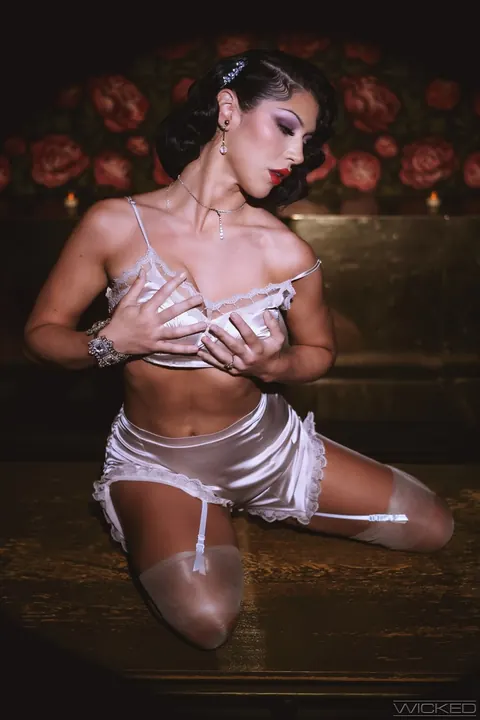 Busty Brunette Gets Licked and Fucked Anal in Lingerie – photo 4 of 15