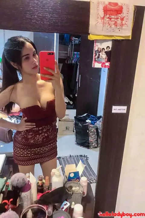 Asian Trans Woman Strips Nude and Poses for Selfies – photo 6 of 20