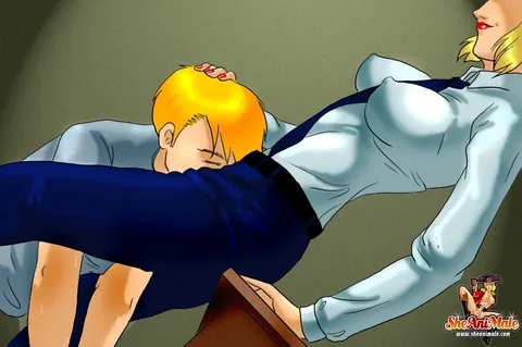 Busty Blonde Gets Spit-Roasted by Two Trans Women – photo 8 of 12