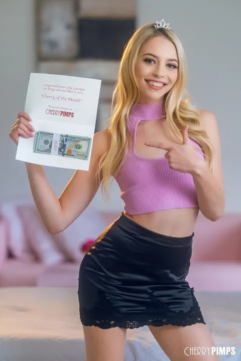 Lily Larimar: Petite Blonde Strips Out of Her Skirt and Heels – photo 7 of 20