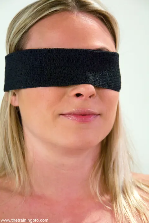 Blonde BBW Bound and Blindfolded with Clamped Big Tits – photo 4 of 20