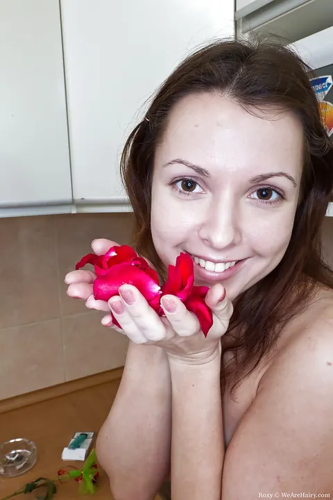 Thick Babe with Big Ass Strips and Spreads Her Hairy Pussy – photo 16 of 16