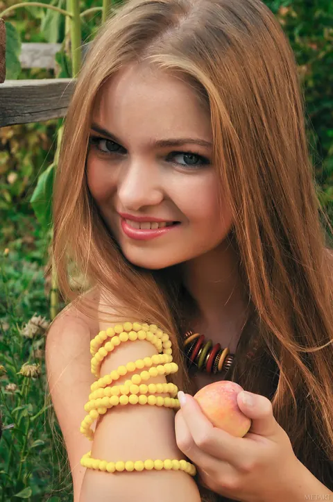 Bridgit A: Redhead with Small Natural Tits Undresses Outdoors – photo 12 of 21