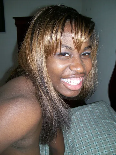 Ebony Babe with Big Tits Spreads in a Dress Selfie – photo 19 of 20