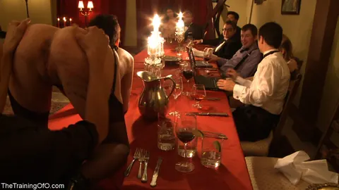 Bella Rossi: Tattooed MILF Gives Bondage Blowjobs Under the Table – photo 19 of 20