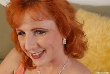 Thick Redhead MILF Flashes Her Hairy Pussy in a Skirt