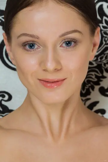Woman with Short Hair Strips Nude and Spreads Her Pussy