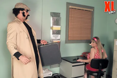 Dixie Devereaux: Blonde MILF with Big Tits Strips Nude in the Office – photo 2 of 16