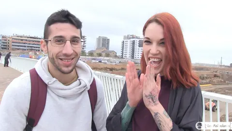 Silvia Rubi: Tattooed European Redhead in Glasses Sucks Cock Outdoors – photo 6 of 17