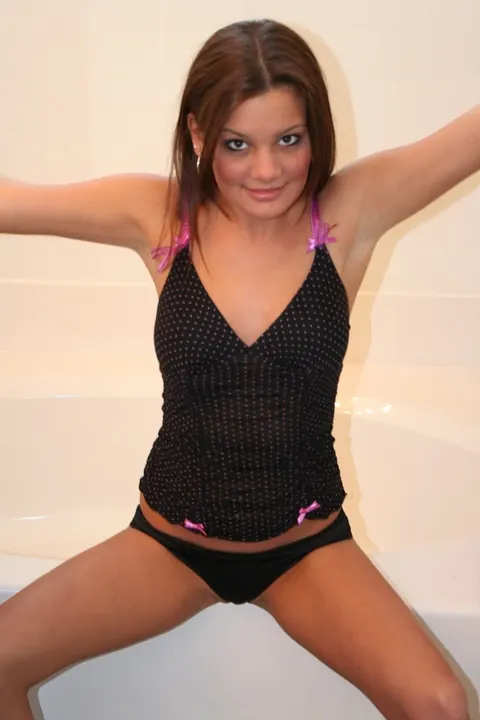 Kate Crush: Busty Brunette Peels Off Her Panties and Spreads in the Bathroom – photo 1 of 21