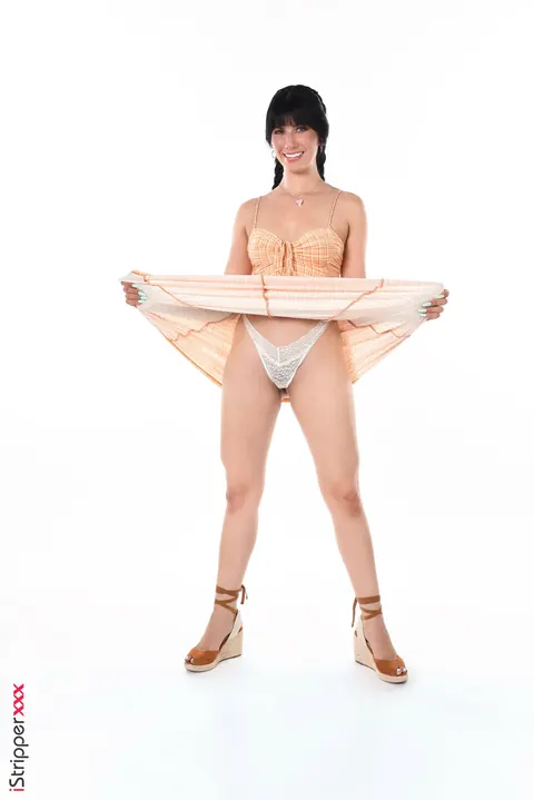 Yenifer Chacon: Latina Brunette in Heels Fingers Her Pussy While Tugging Her Pigtails – photo 3 of 15