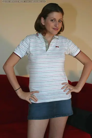 Brunette Undresses from Her Skirt and Spreads Her Pussy Close-Up