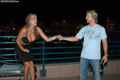 Kelly Madison: Tall Blonde MILF with Big Natural Tits Sucks and Strokes Her Partner – photo 3 of 17