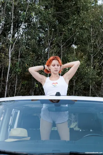 Lolly Bomb – Redhead PAWG Strips Off Her Shorts and Spreads Her Pussy