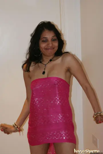Thick Indian MILF Shows Off Her Toes in an Off-the-Shoulder Dress