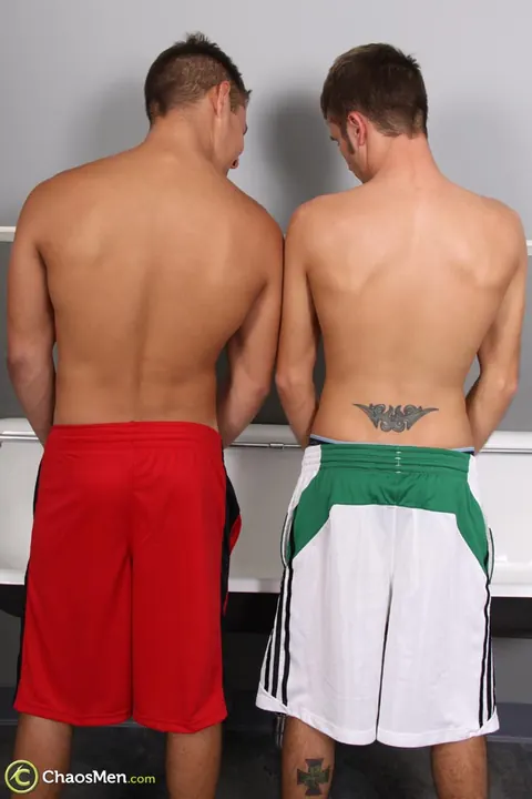 Two Hairy Men Suck and Fuck Bareback in a Gloryhole Toilet – photo 1 of 21