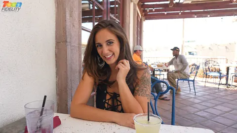 Layla London: Busty Tattooed Brunette Gives POV Blowjob Outdoors – photo 5 of 16