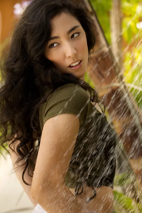 Crystal Wings: Petite Asian Brunette in Panties Poses in the Bathroom – photo 2 of 21