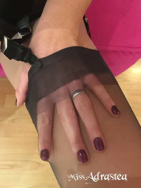 Miss Adrastea: Thick Redhead Spreads Her Legs in Stockings and Heels – photo 13 of 15