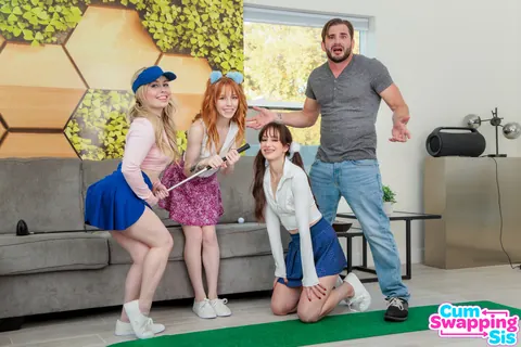Haley Spades: Redhead with Pigtails Joins a Group and Uses a Dildo – photo 4 of 16