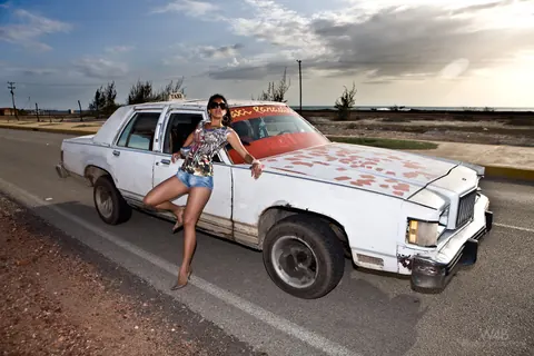 Ruth Medina: Brunette Latina Strips Out of Her Bikini and Jeans Outdoors by a Car – photo 11 of 20