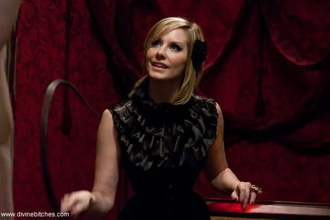 Maitresse Madeline Marlowe: Blonde MILF in a Dress Pegs Her Bound Slave – photo 18 of 21