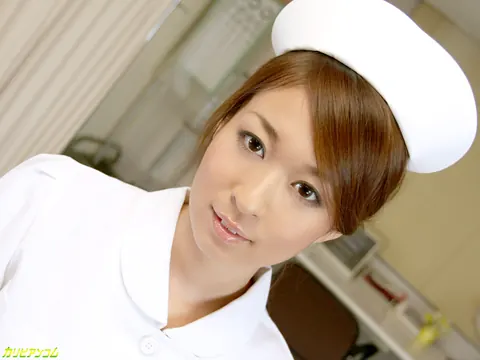 Risa Misaki: Busty Japanese Nurse Masturbates in Uniform Before Sex – photo 1 of 9