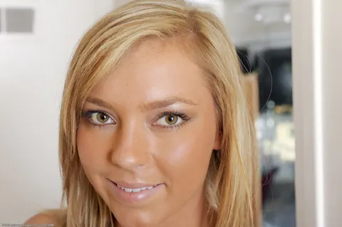 Ally Kay: Blonde in a Uniform Strips Nude and Shows Off Her Natural Tits – photo 9 of 21