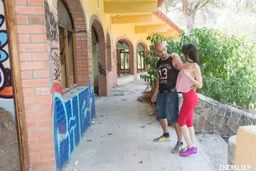Nerea Falco – Latina Blonde Gives a Blowjob and Rides Him Outdoors