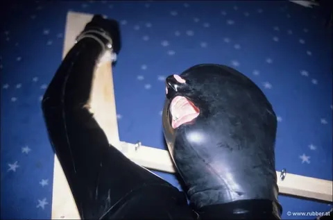 Woman in Latex Uses a Dildo and Spreads in Bondage – photo 1 of 16