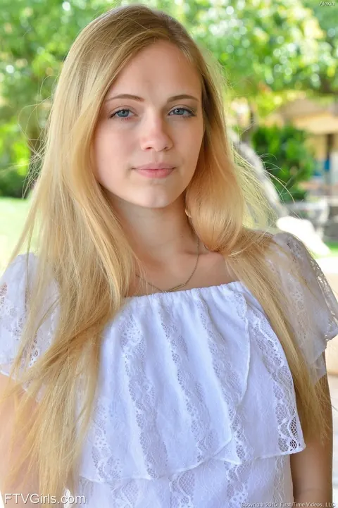 Alex Grey: Busty Blonde Strips Out of Her Skirt and Heels Outdoors – photo 4 of 16