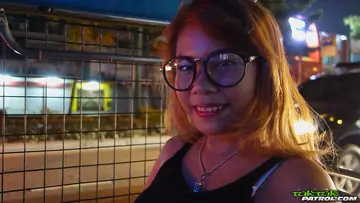 Redhead Thai Woman in Glasses Gets Fucked Missionary